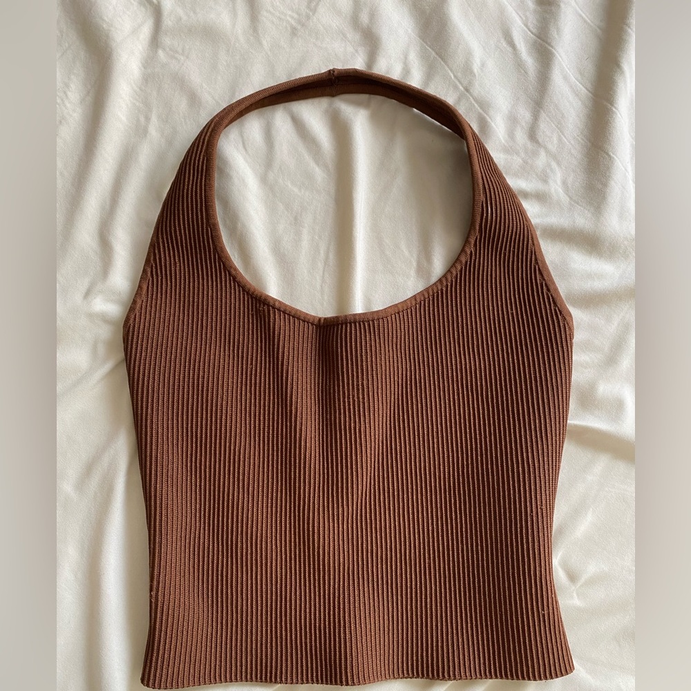 Aritizia Babaton Sculpt Knit Halter Tank